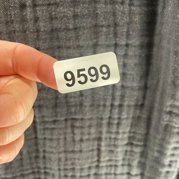 Carbon 2 Cobalt Shirt Adult Medium Grey Long Sleeve Button Up Casual Cotton Logo - Picture 10 of 10